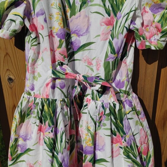 LOVELY Vintage FLORAL Dress TOP OF THE CLASS Size 14 - Picture 7 of 7